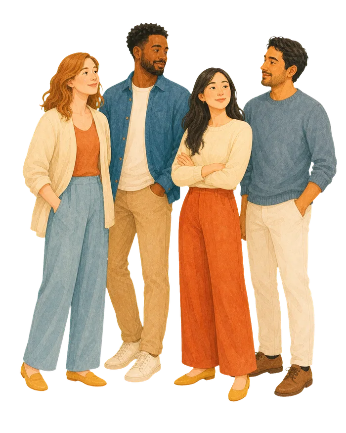 A welcoming group representing the people Acuity Counseling serves