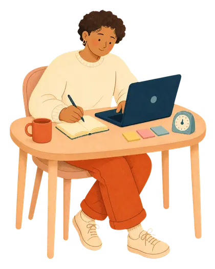 A person using practical supports while navigating ADHD-related concerns