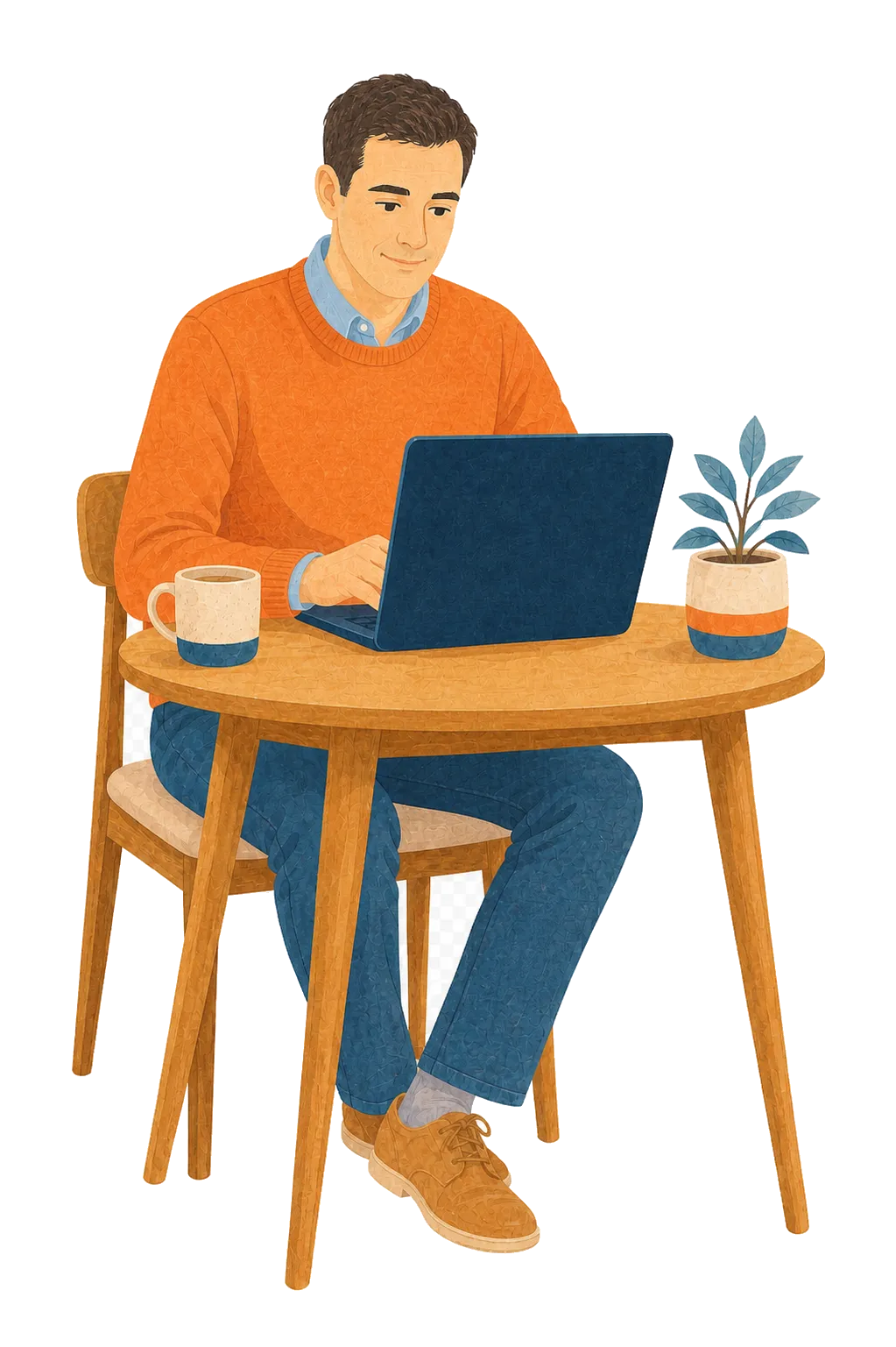 Young adult using the secure Acuity Counseling client portal on a laptop
