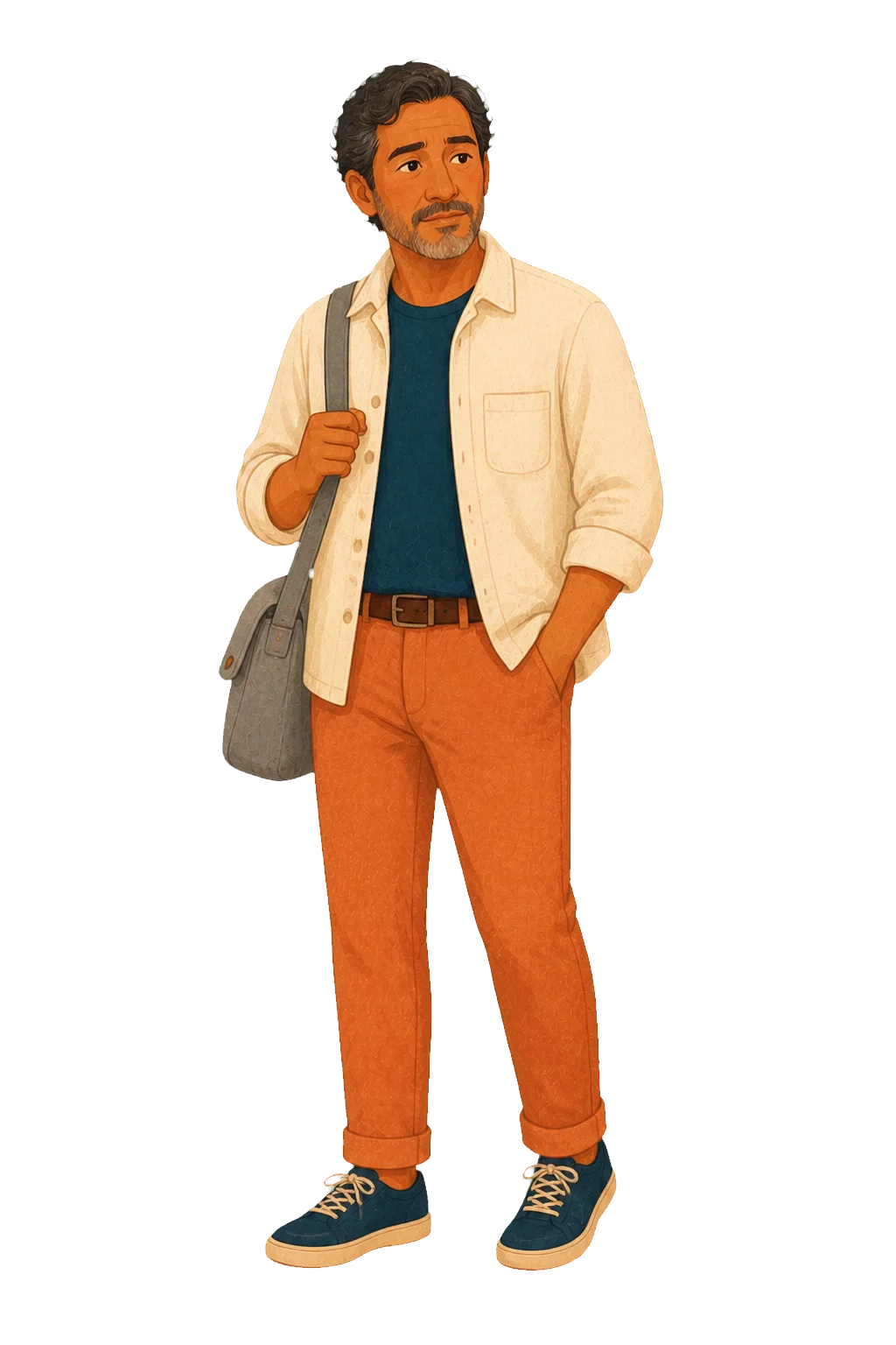 An adult looking thoughtfully ahead while preparing for a new chapter